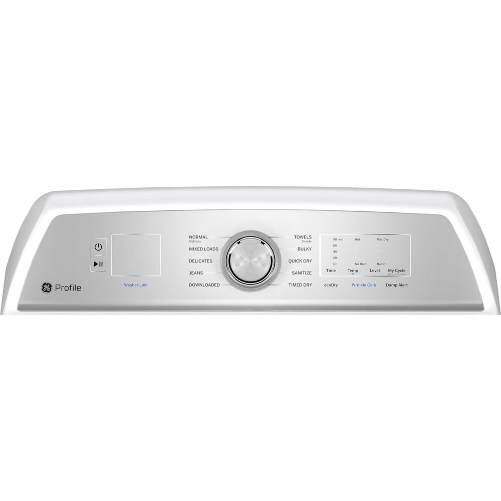 GE Profile 5 Cu. Ft. Top Load Impeller Washer and 7.4 Cu. Ft. Electric Dryer Laundry Pair in White, , large