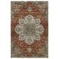 Dalyn Rug Company Silk Road Paprika, Ivory, Beige, Gold, Brown, Gray and Teal 5" x 7"6" Area Rug, , large
