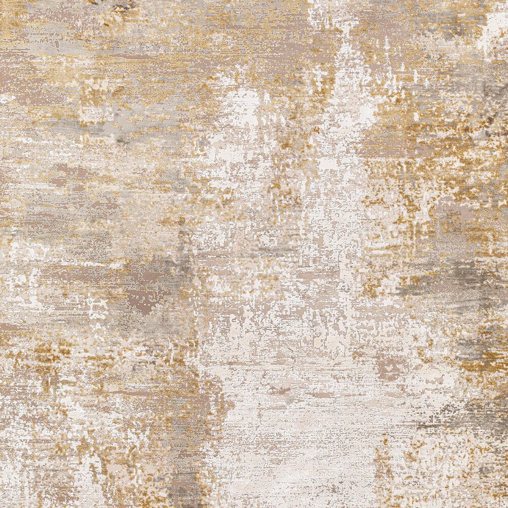 Surya Solar 3&#39; x 8&#39; Ivory, Medium Brown, Tan, Mustard, Medium Gray and Light Beige Runner, , large