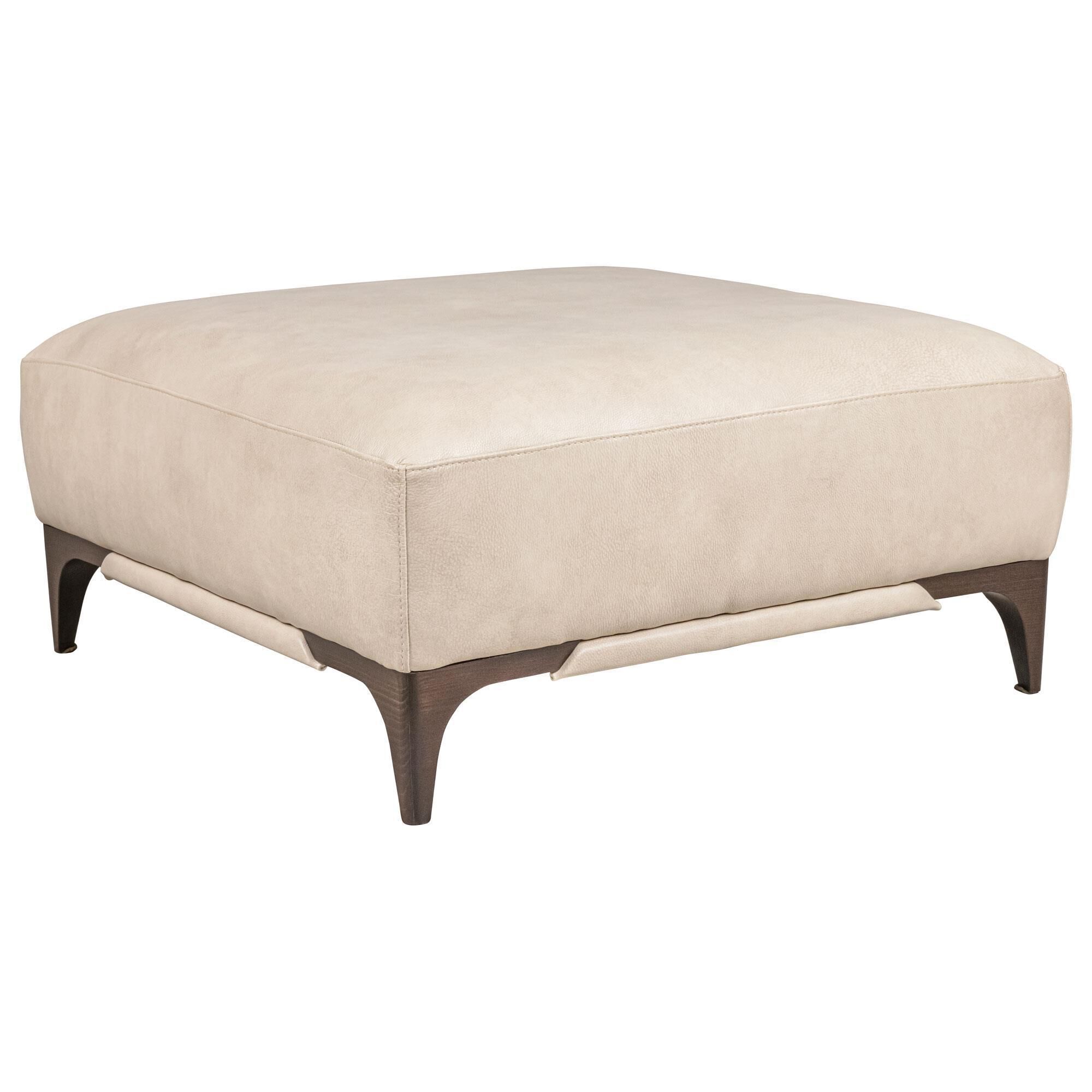Ivory shop leather footstool