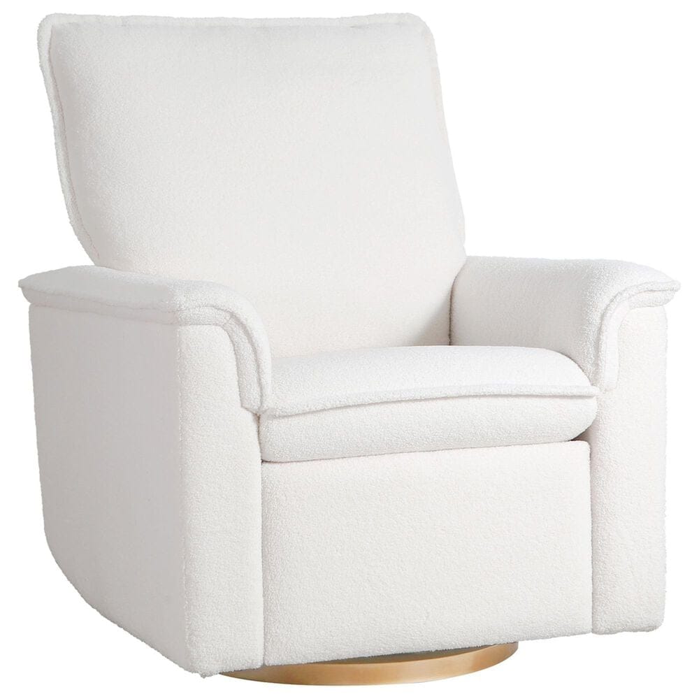 Baby Appleseed Anza Manual Swivel Glider Recliner in Snow, , large