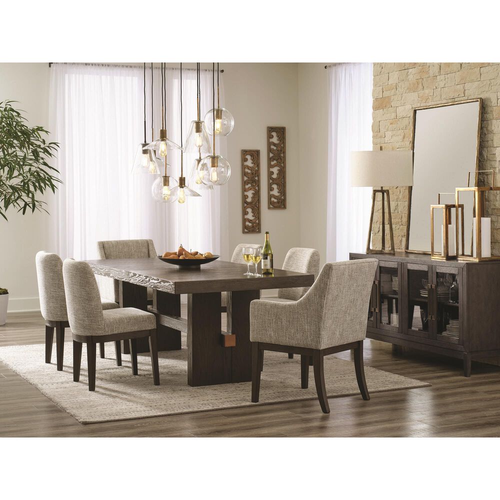 Millenium Burkhaus 7-Piece Dining Set with 1 Table Leaf in Dark Brown, , large