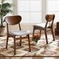 Baxton Studio Katya Side Chair with Grey Cushion in Walnut Brown (Set of 2), , large