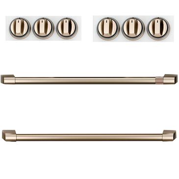 Cafe Handle and Knob Kit for Electric Range in Brushed Bronze, , large