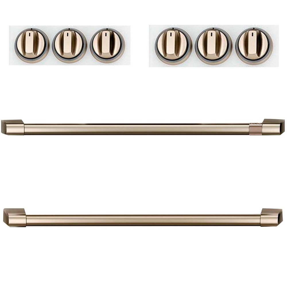 Cafe Handle and Knob Kit for Electric Range in Brushed Bronze, , large
