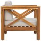 Hearth and Haven Brava Outdoor Club Chair with Cross-Back Design in Beige, , large