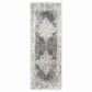 Surya Solar 3" x 8" Black, Charcoal, Saffron, White and Light Gray Runner, , large