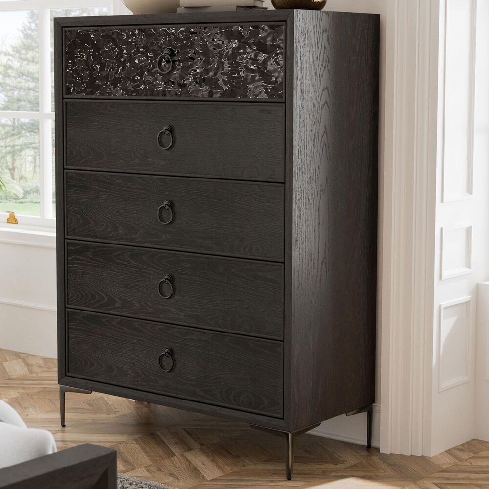 Furniture of America Bashford 5-Drawer Chest in Espresso, , large