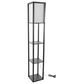 Timberlake Etagere Style Floor Lamp with 3 Tiers in Black, , large