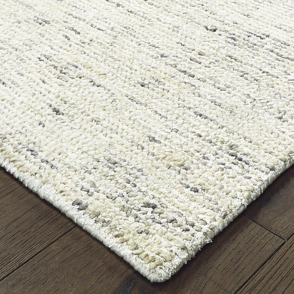 Oriental Weavers Lucent 45902 2&#39;6&quot; x 8&#39; Ivory and Stone Runner, , large