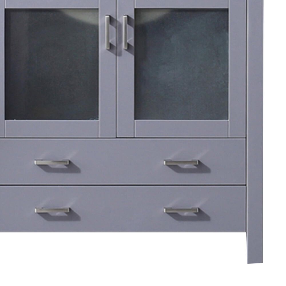 Lexora Home Volez 36&quot; Single Bathroom Vanity in Dark Grey with 2 cm White Ceramic Top and Rectangular Sink, , large