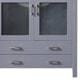 Lexora Home Volez 36" Single Bathroom Vanity in Dark Grey with 2 cm White Ceramic Top and Rectangular Sink, , large
