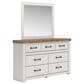 Ashley Savonport 4 Piece Queen Storage Bedroom Set in White and Brown, , large