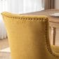 Hearth and Haven Upholstered Side Chair with Bronze Nail Head in Golden Yellow (Set of 2), , large