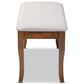 Baxton Studio Cornelie Dining Bench in Walnut Brown, , large