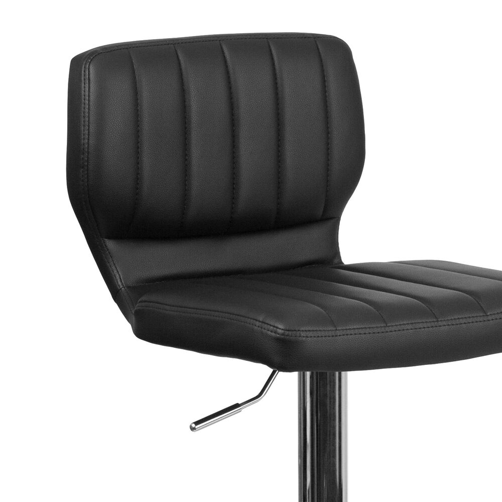 Flash Furniture Adjustable Barstool in Black, , large