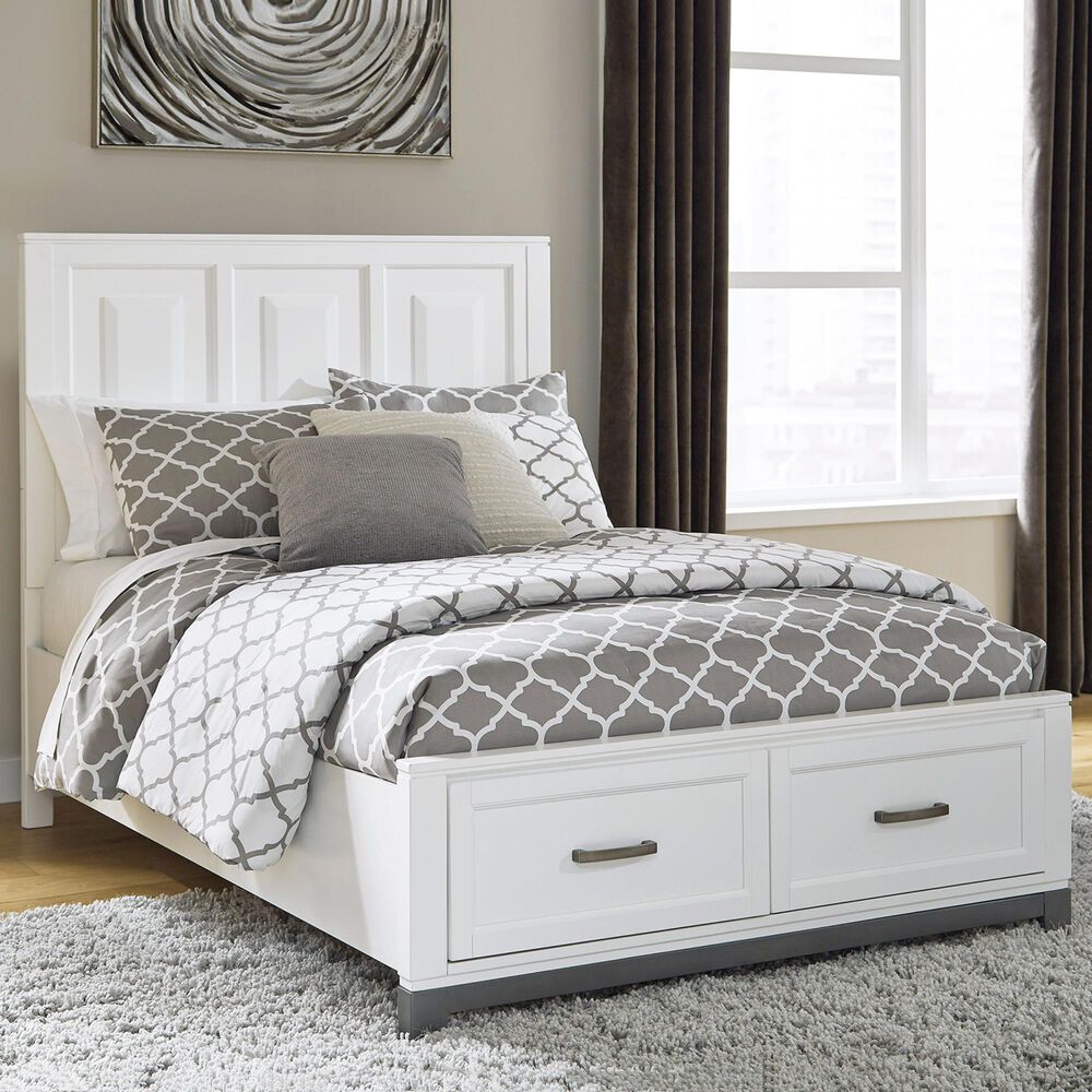 Signature Design by Ashley Brynburg Full Storage Bed in White, , large