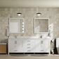 Lexora Home Jacques 80" Double Bathroom Vanity in White with 2 cm White Quartz Top and Rectangular Sinks, , large