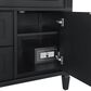 James Martin Vanities Lorelai 36" Single Vanity in Black Onyx with 3 cm Arctic Fall Solid Surface Top, , large