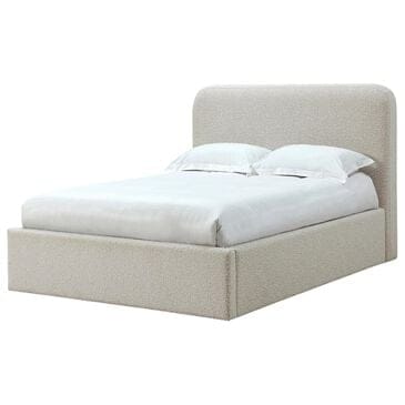 37B Virgil Queen Upholstered Platform Bed in Ricotta Boucle, , large