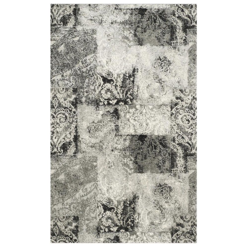 Safavieh Retro RET2137-1180 5" x 8" Cream and Grey Area Rug, , large