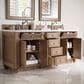 James Martin Vanities Bristol 72" Double Bathroom Vanity in Whitewashed Walnut with 3 cm Arctic Fall Solid Surface Top and Rectangle Sinks, , large