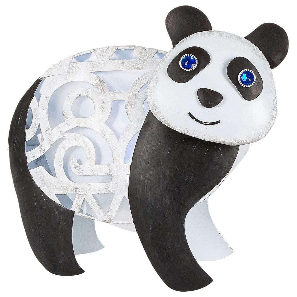 The Gerson Company 12.4" Solar Panda in Black and White, , large