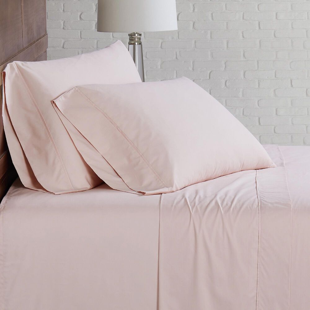 Pem America Cannon Solid Percale 4-Piece Queen Sheet Set in Blush, , large