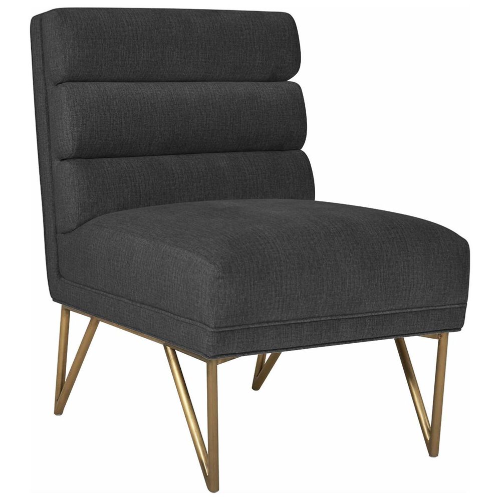 Tov Furniture Kelly Velvet Chair in Grey, , large