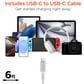 Hypercel SpeedBoost 45W PD Wall Charger with 6ft USB-C Cable in White, , large