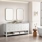 James Martin Vanities Breckenridge 72" Double Bathroom Vanity in Bright White with 3 cm Victorian Silver Quartz Top and Rectangular Sinks, , large