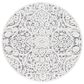 Safavieh Cabana CBN656A 4" Round Ivory and Grey Indoor/Outdoor Area Performance Rug, , large