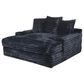 Maple + Main Large Scale Chaise with USB Charging Ports and 2-Cupholder in Onyx Black, , large