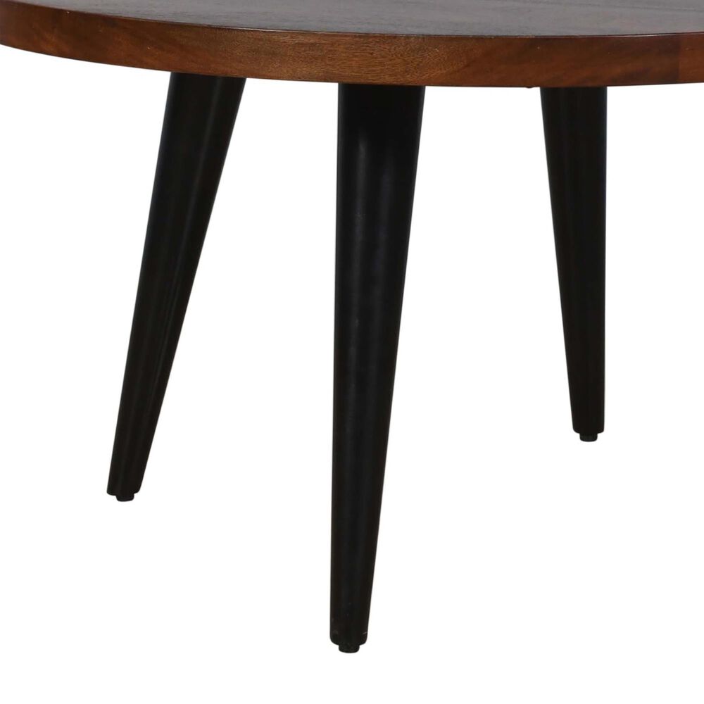 Waltham Prelude Round Cocktail Table in Walnut, , large