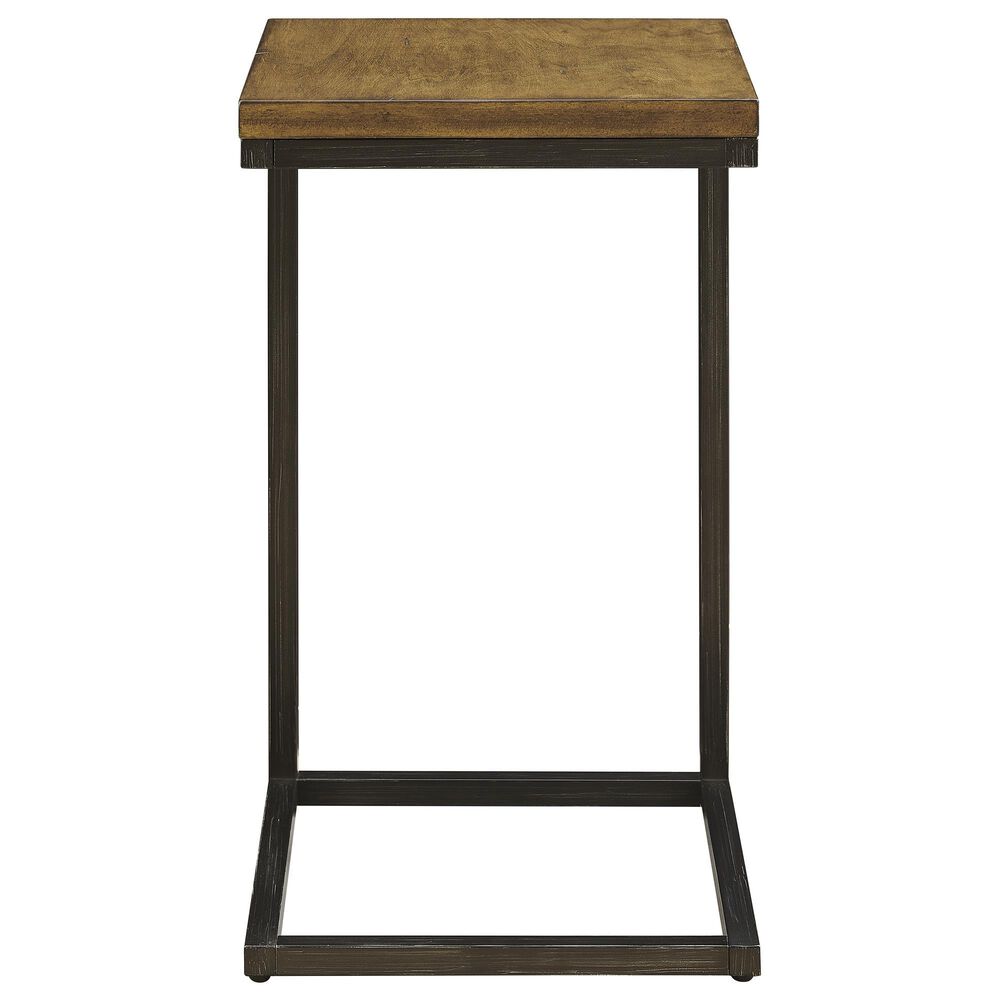 Linon Home Decor Braniff C-Table in Dark Grey and Black, , large