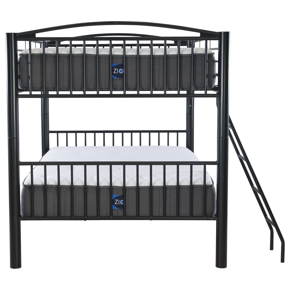Linon Home Decor Heavy Full Over Full Bunk Bed in Black, , large
