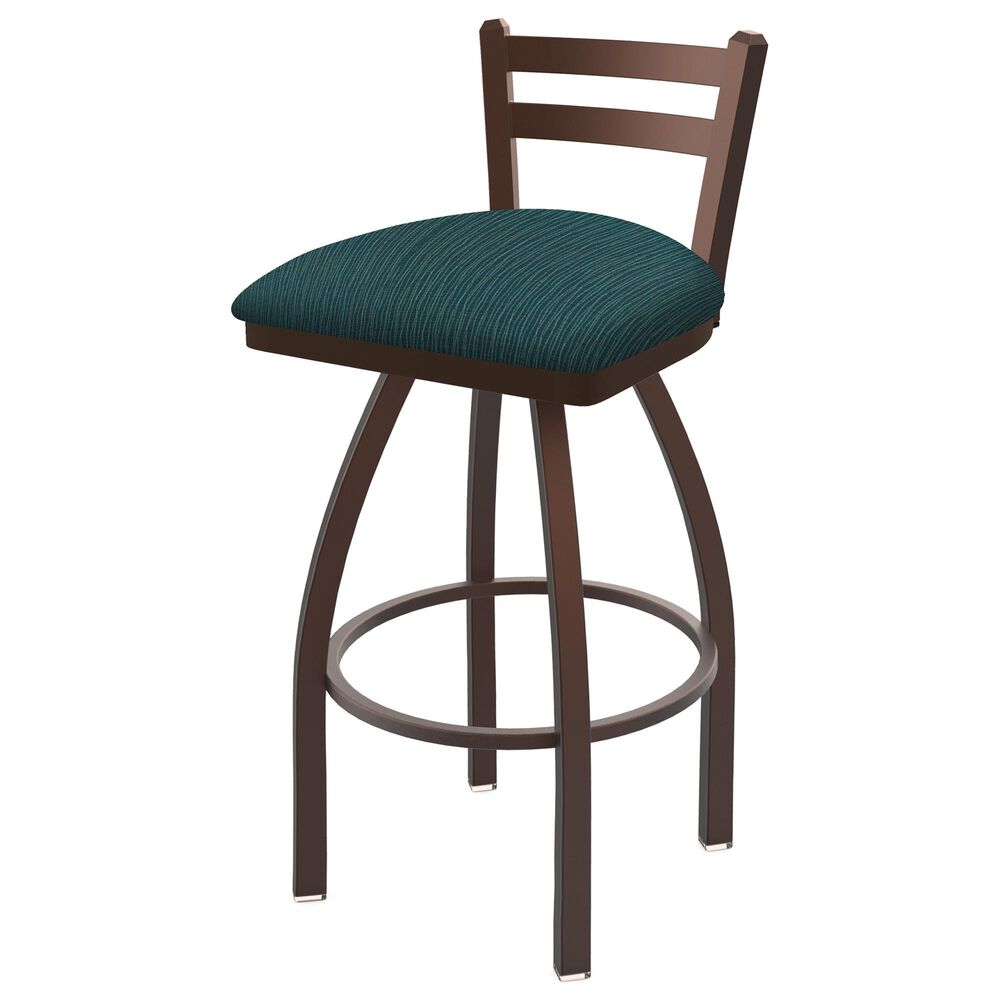 Holland Bar Stool 411 Jackie 25" Low Back Swivel Counter Stool with Bronze and Graph Tidal Seat, , large