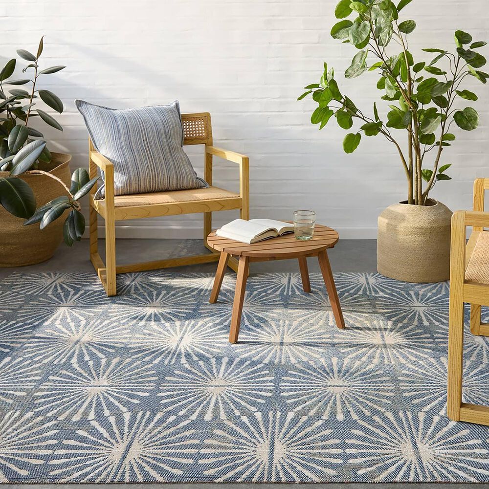 Jaipur Polaris Calvary 5&#39;3&quot; x 7&#39;6&quot; Rainy Day, Doeskin, Stormy Weather and Chinois Green Indoor/Outdoor Area Rug, , large
