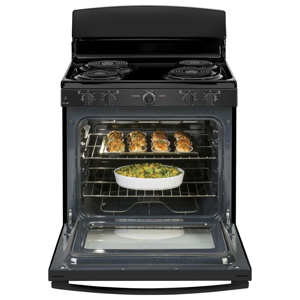 GE Appliances 30" Free-Standing Electric Range with Coil Top in Black, , large