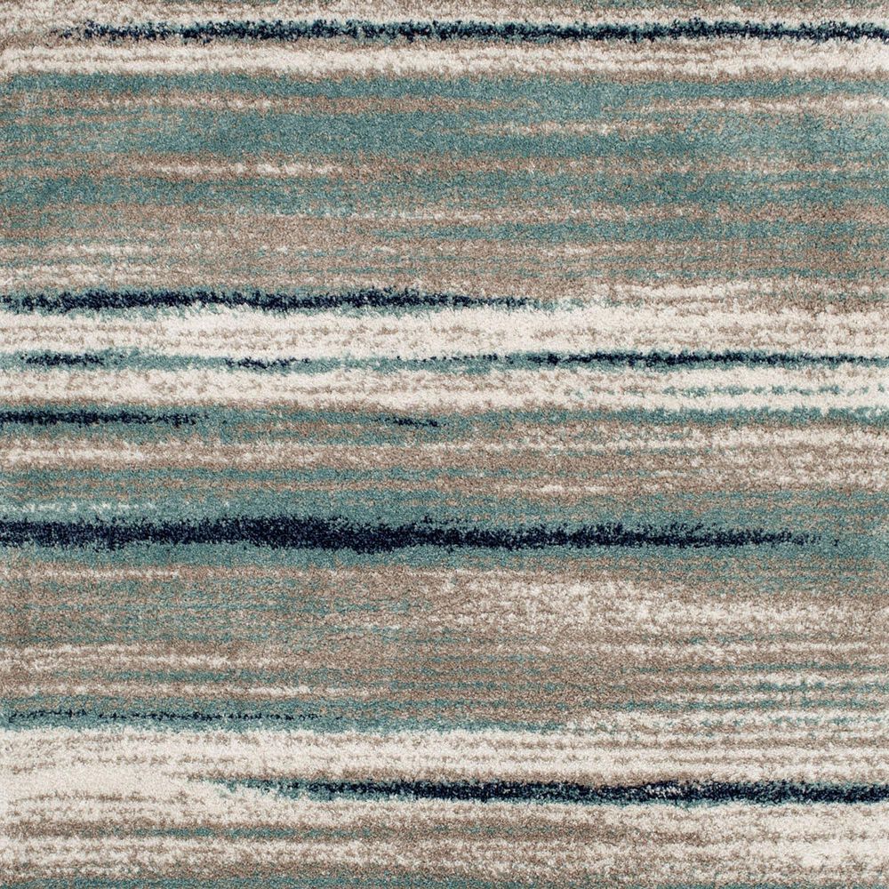 Central Oriental Tulsa Dunkerton 7&#39;10&quot; x 9&#39;10&quot; Aqua and Blue Navy Area Rug, , large