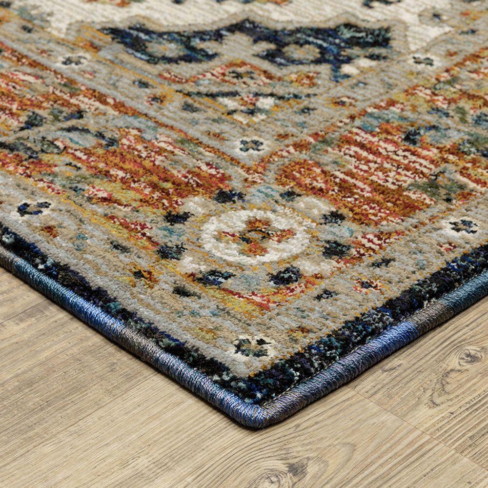 Oriental Weavers Andorra 10&#39; x 13&#39;2&quot; Blue and Orange Area Rug, , large