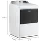 Maytag 7.4 Cu. Ft. Smart Front Load Dryer with Pet Pro Option in White, , large