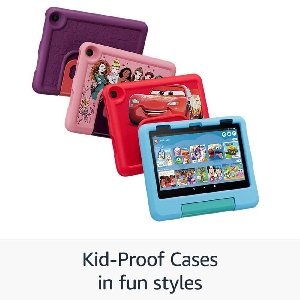 Amazon Fire HD 8 Kids tablet &#40;Latest Model&#41;, ages 3-7 | 3GB memory, bright 8&quot; HD screen. Includes ad-free and exclusive content, parental controls and 13-hr battery, 32GB in Grape, , large