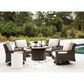 Ashley Paradise Trail 5-Piece Fire Pit Chat Set in Beige, , large