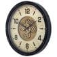 Yosemite Home Decor Venetian Round Gear Wall Clock in Black and Gold, , large