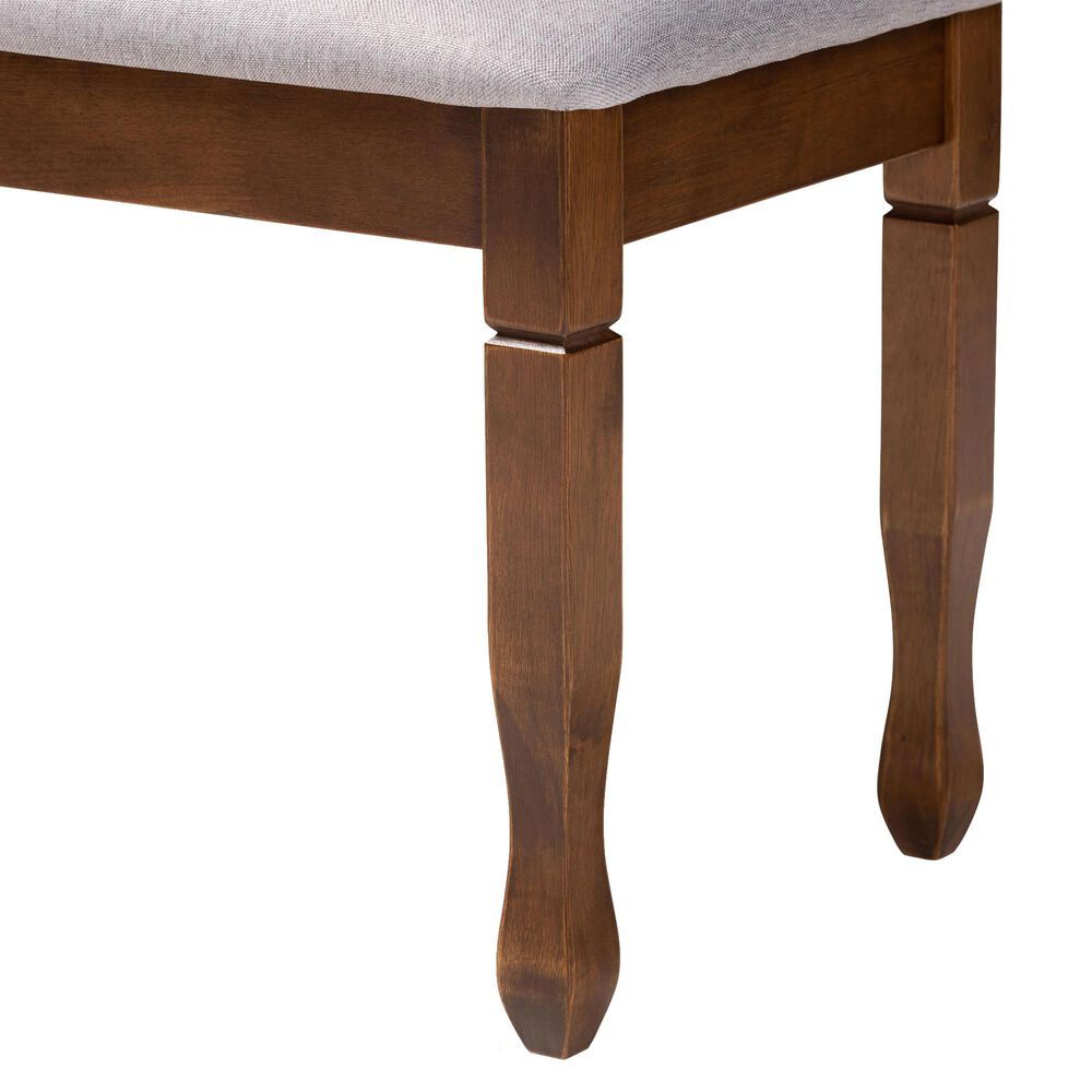 Baxton Studio Corey Dining Bench in Grey/Walnut, , large
