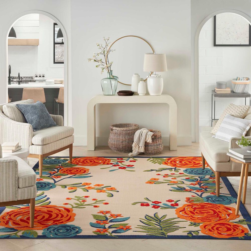 Nourison Aloha ALH32 7&#39;10&quot; x 10&#39;6&quot; Multicolor Indoor/Outdoor Area Rug, , large