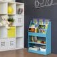 HOMLUX 5-Tier Magazine Bookshelf in Light Blue, , large