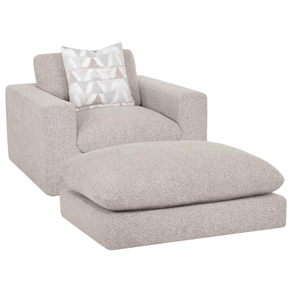 Moore Furniture Lake Ottoman in Chow Chow Cloud, , large