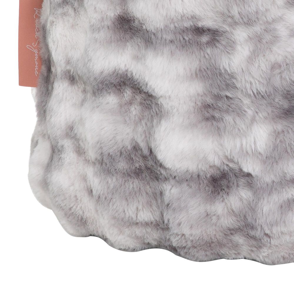 Jaxx Raven Round Accent Pouf in Phantom Grey, , large